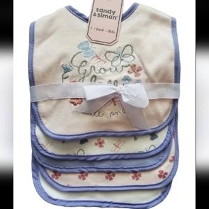 5 Pack Baby Girls Bibs, Purple, Gift